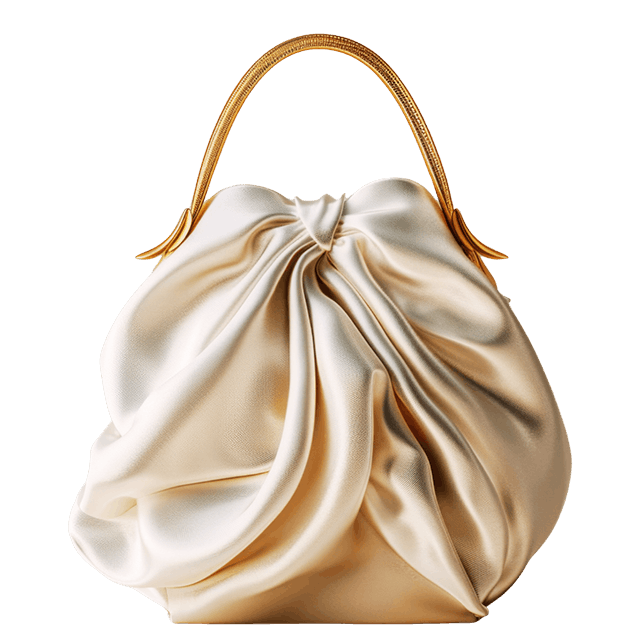 Cream Satin Pouch image